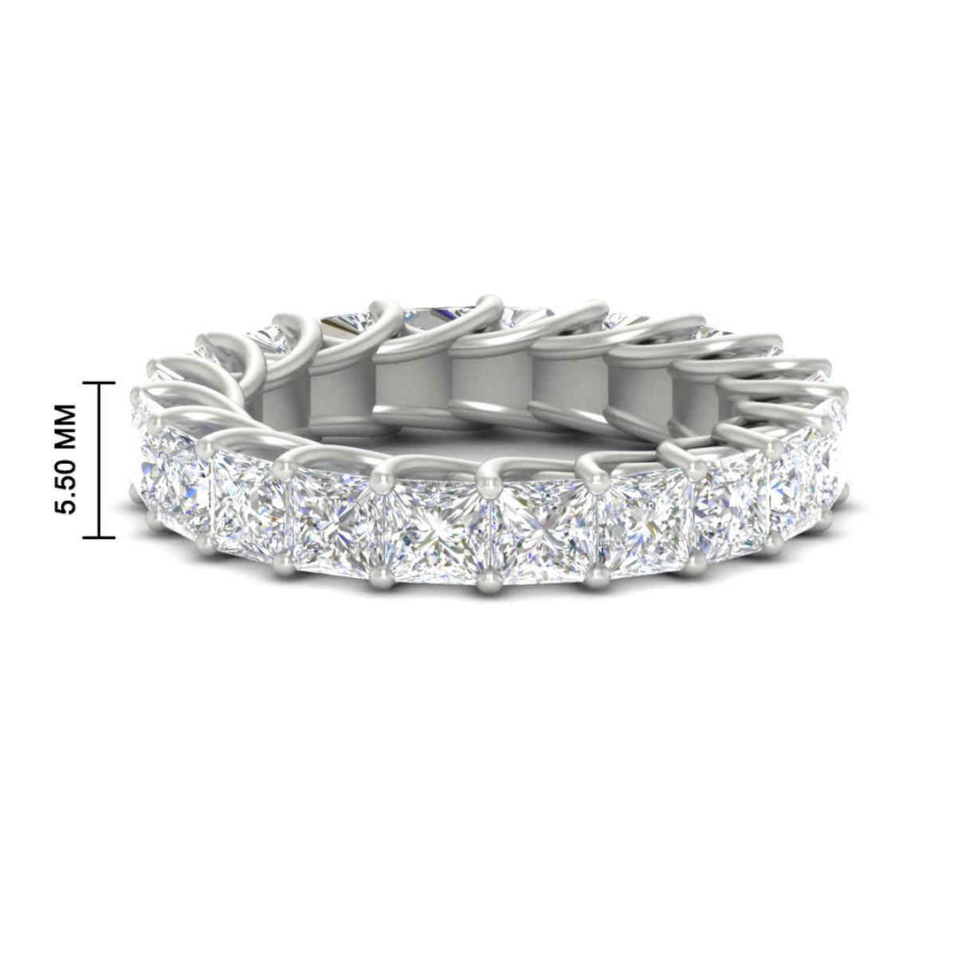 Princess Cut 5 Carat Eternity Ring