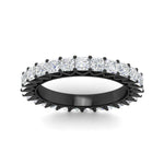 Load image into Gallery viewer, princess-cut-5-carat-eternity-diamond-black-ring-in-black-gold-FD10247PRANGLE5-5.00CT-NL-BG
