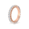 Load image into Gallery viewer, princess-cut-5-carat-eternity-diamond-wedding-ring-in-rose-gold-FD10247PRBANGLE2-5.00CT-NL-RG