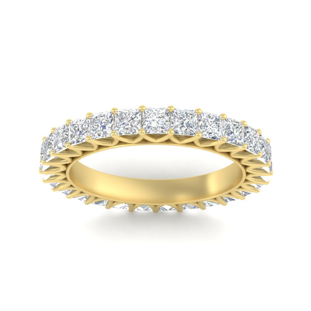 princess-cut-5-carat-eternity-diamond-wedding-ring-in-yellow-gold-FD10247PRBANGLE5-5.00CT-NL-YG