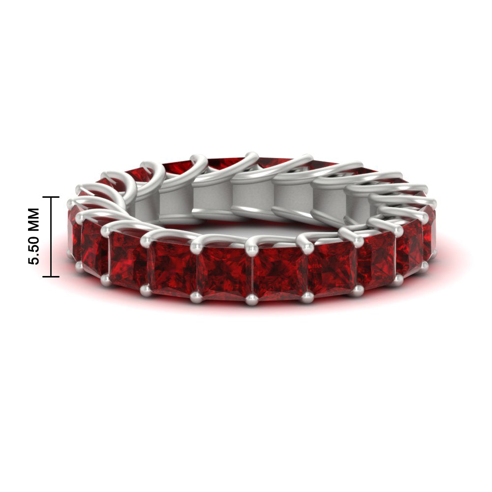 Princess Cut 5 Carat Eternity Ring