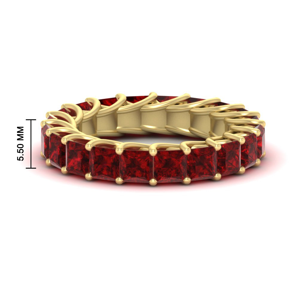 Princess Cut 5 Carat Eternity Ring