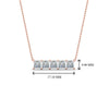 Load image into Gallery viewer, princess-cut-5-stone-diamond-bar-necklace-in-FDPD8413-NL-RG