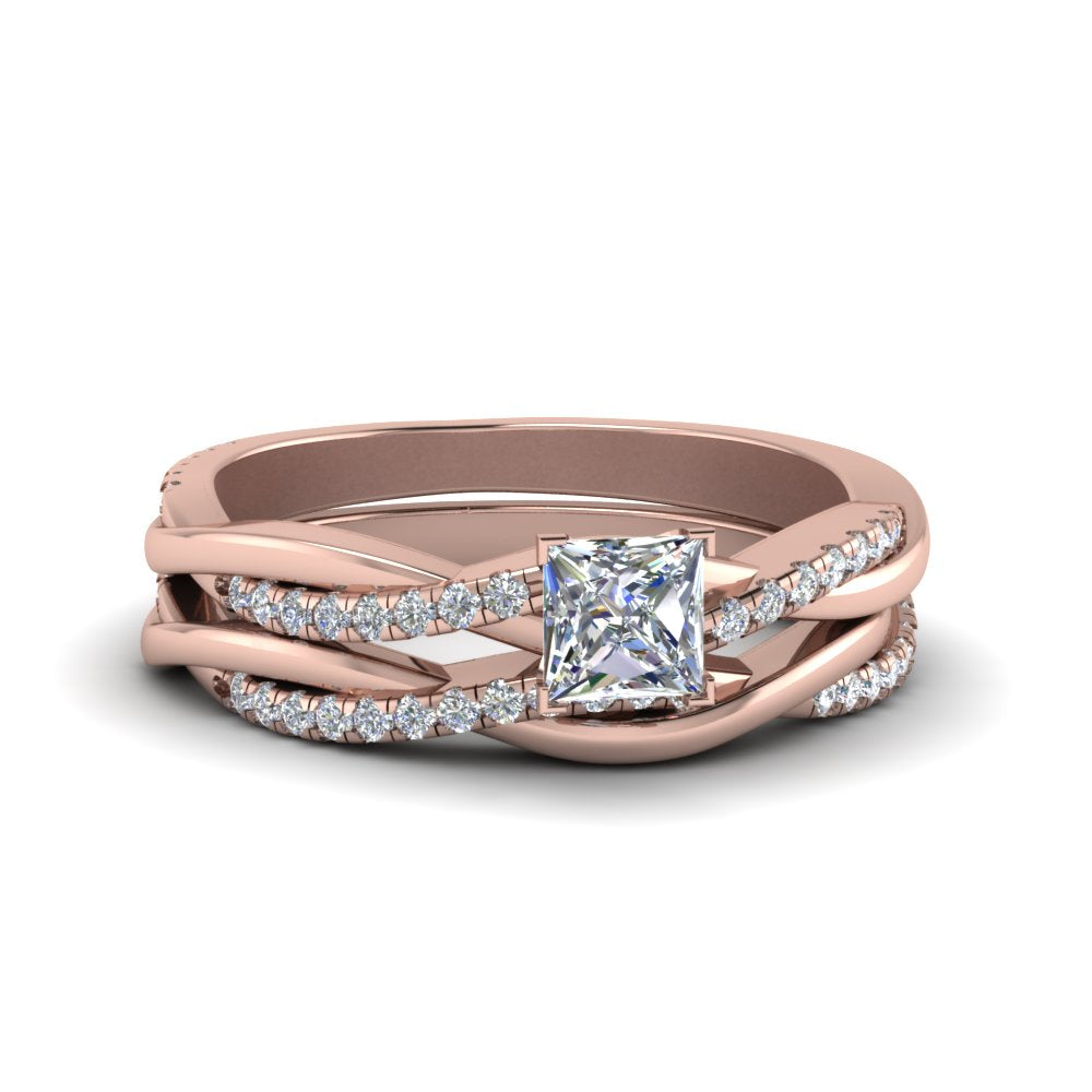 princess-cut-Infinity-twist-diamond-matching-bridal-set-in-14K-rose-gold-FD8253PR-NL-RG