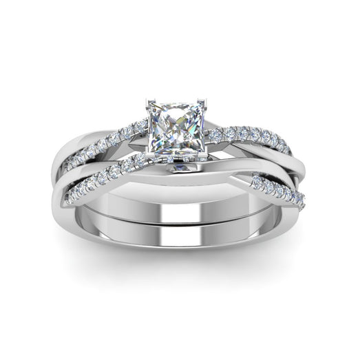 princess-cut-Infinity-twist-diamond-matching-bridal-set-in-14K-white-gold-FD8253PR-NL-WG