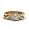 Load image into Gallery viewer, princess-cut-Infinity-twist-diamond-matching-bridal-set-in-14K-yellow-gold-FD8253PR-NL-YG