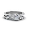 Load image into Gallery viewer, princess-cut-Infinity-twist-diamond-matching-bridal-set-in-950-Platinum-FD8253PR-NL-WG