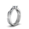 Load image into Gallery viewer, princess-cut-Infinity-twist-diamond-matching-bridal-set-in-14K-white-gold-FD8253PR-NL-WG