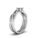 Load image into Gallery viewer, princess-cut-Infinity-twist-diamond-matching-bridal-set-in-14K-white-gold-FD8253PR-NL-WG
