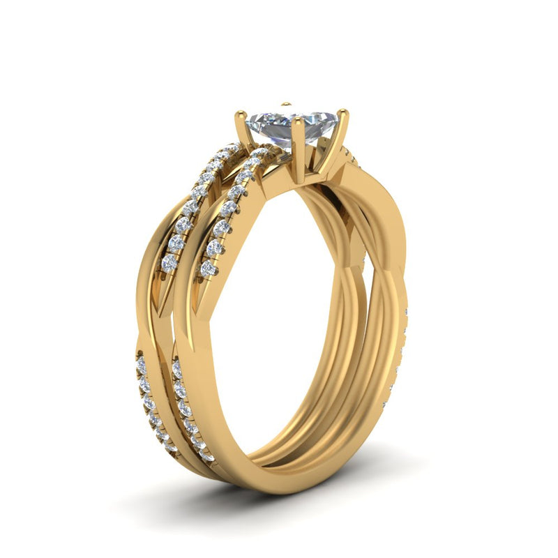 princess-cut-Infinity-twist-diamond-matching-bridal-set-in-14K-yellow-gold-FD8253PR-NL-YG