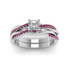 Load image into Gallery viewer, princess-cut-Infinity-twist-diamond-matching-bridal-set-with-pink-sapphire-in-14K-white-gold-FD8253PRGSADRPI-NL-WG