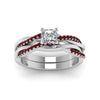 Load image into Gallery viewer, princess-cut-Infinity-twist-diamond-matching-bridal-set-with-ruby-in-950-Platinum-FD8253PRGRUDR-NL-WG