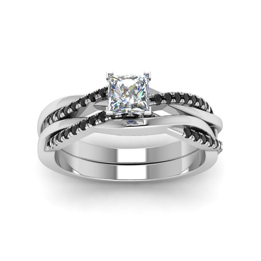 princess-cut-Infinity-twist-matching-bridal-set-with-black-diamond-in-14K-white-gold-FD8253PRGBLACK-NL-WG