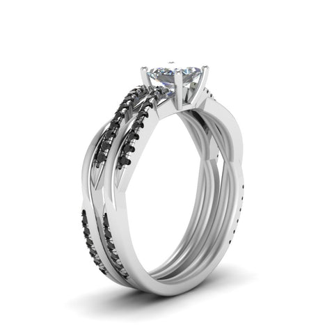 princess-cut-Infinity-twist-matching-bridal-set-with-black-diamond-in-14K-white-gold-FD8253PRGBLACK-NL-WG