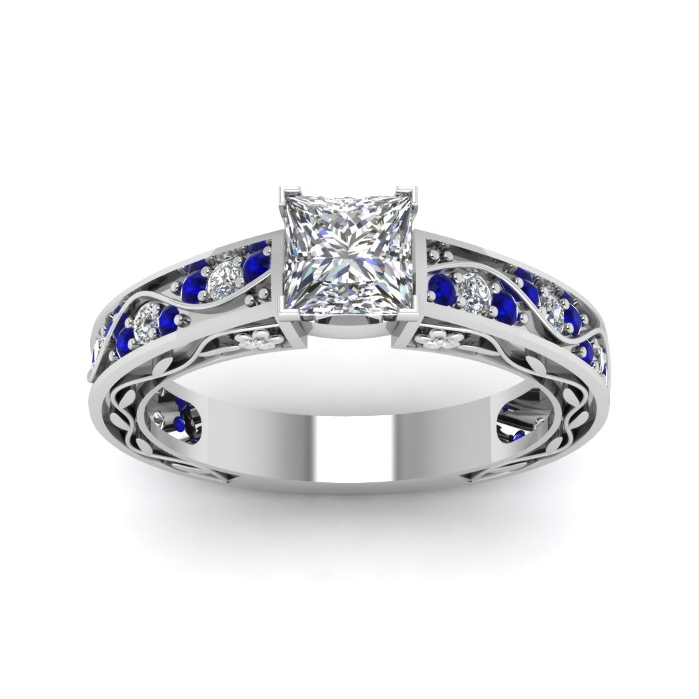 princess-cut-antique-filigree-diamond-ring-with-blue-sapphire-in-950-platinum-FDENS3543PRRGSABLANGLE5-NL-WG