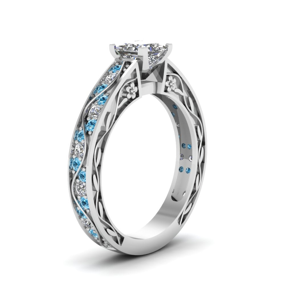 princess-cut-antique-filigree-diamond-ring-with-ice-blue-topaz-in-950-platinum-FDENS3543PRRGICBLTOANGLE2-NL-WG
