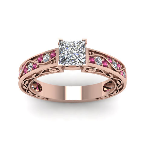 princess-cut-antique-filigree-diamond-ring-with-pink-sapphire-in-14K-rose-gold-FDENS3543PRRGSADRPIANGLE5-NL-RG_2e3e468d-13e0-4ed6-b87d-a62c48d095fd