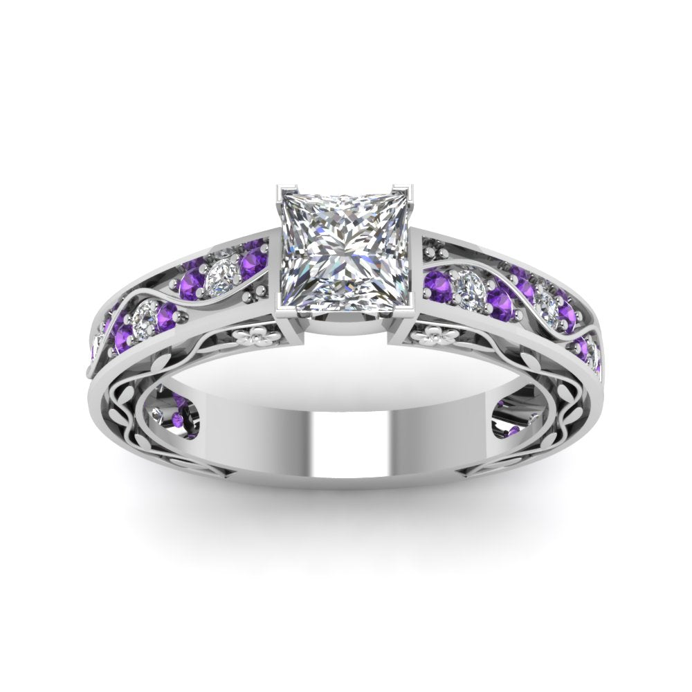 princess-cut-antique-filigree-diamond-ring-with-violac-topaz-in-950-platinum-FDENS3543PRRGVITOANGLE5-NL-WG