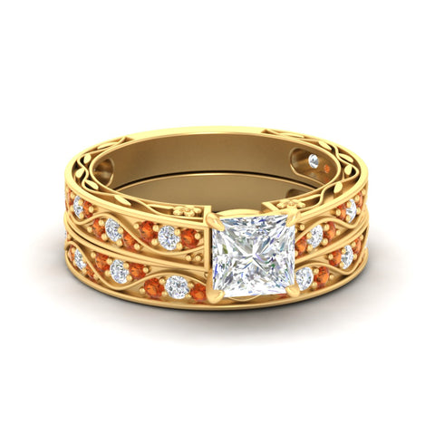 princess-cut-antique-filigree-orange-sapphire-bridal-ring-set-in-yellow-gold-fdens3543prgsaorsleep-nl-yg.jpg