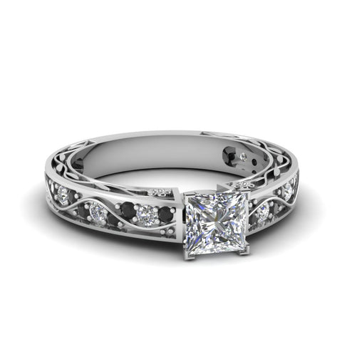 princess-cut-antique-filigree-ring-with-black-diamond-in-950-platinum-FDENS3543PRRGBLACK-NL-WG