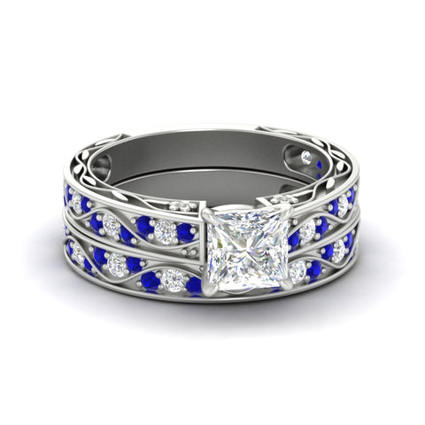 princess-cut-antique-filigree-sapphire-bridal-ring-set-in-white-gold-fdens3543prgsablsleep-nl-wg.jpg