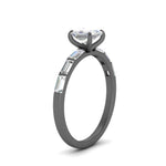 Load image into Gallery viewer, Baguette Thin Band Engagement Ring Princess Cut
