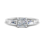 Load image into Gallery viewer, princess-cut-bar-baguette-3-stone-diamond-engagement-ring-in-FDENS100PRR-NL-WG
