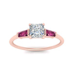Load image into Gallery viewer, princess-cut-bar-baguette-3-stone-pink-sapphire-engagement-ring-in-FDENS100PRRGSADRPI-NL-RG
