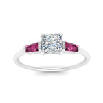 Load image into Gallery viewer, princess-cut-bar-baguette-3-stone-pink-sapphire-engagement-ring-in-FDENS100PRRGSADRPI-NL-WG

