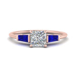 Load image into Gallery viewer, princess-cut-bar-baguette-3-stone-sapphire-engagement-ring-in-FDENS100PRRGSABL-NL-RG
