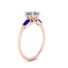 Load image into Gallery viewer, princess-cut-bar-baguette-3-stone-sapphire-engagement-ring-in-rose-gold-FDENS100PRRGSABLANGLE2-NL-RG