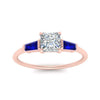 Load image into Gallery viewer, princess-cut-bar-baguette-3-stone-sapphire-engagement-ring-in-rose-gold-FDENS100PRRGSABLANGLE5-NL-RG