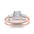 Thumbnail 2 - princess-cut-bar-set-diamond-ring-with-matching-3-baguette-wedding-band-in-rose-gold-FDENS100PRANGLE5-NL-RG