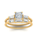 Thumbnail 26 - princess-cut-bar-set-diamond-ring-with-matching-3-baguette-wedding-band-in-yellow-gold-FDENS100PRANGLE5-NL-YG