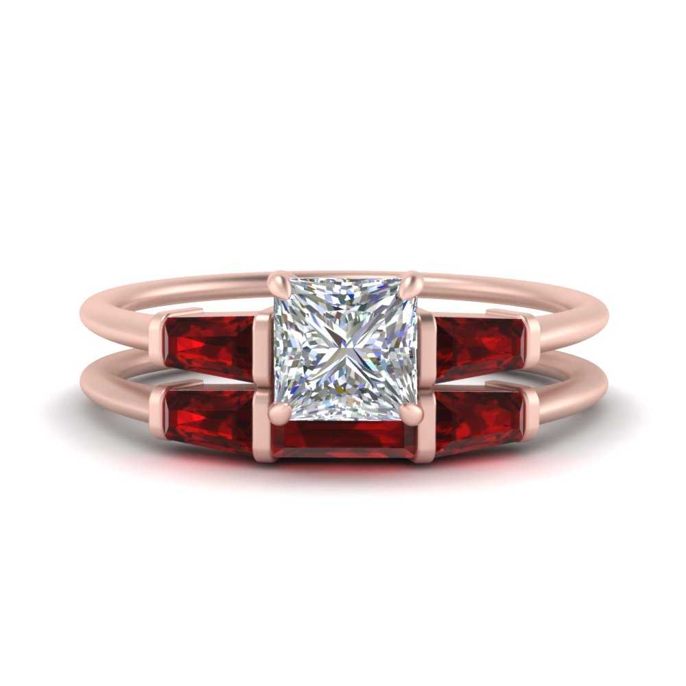 princess-cut-bar-set-ruby-ring-with-matching-3-baguette-wedding-band-in-FDENS100PRGRUDR-NL-RG