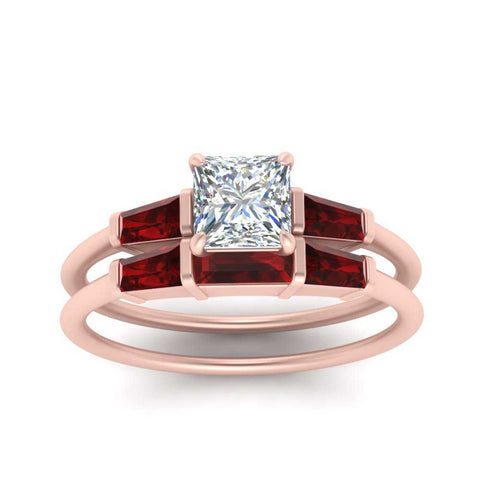 princess-cut-bar-set-ruby-ring-with-matching-3-baguette-wedding-band-in-rose-gold-FDENS100PRGRUDRANGLE5-NL-RG