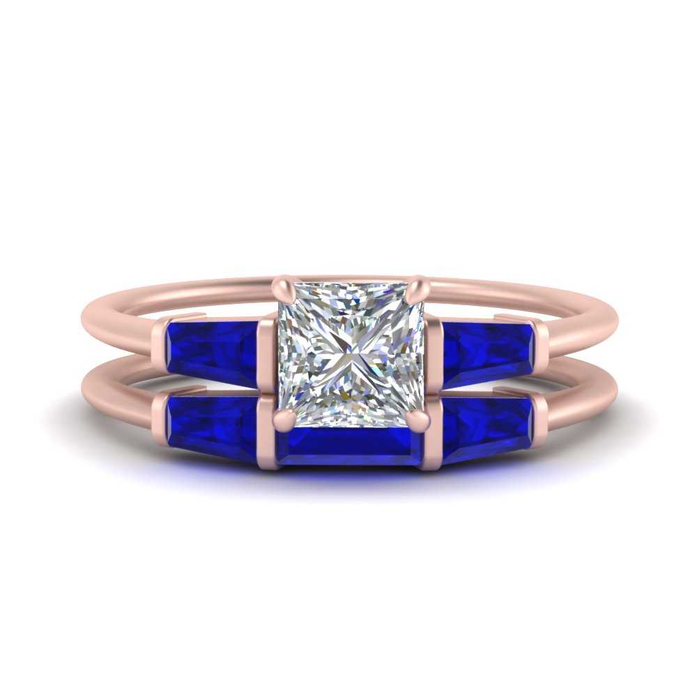 princess-cut-bar-set-sapphire-ring-with-matching-3-baguette-wedding-band-in-FDENS100PRGSABL-NL-RG