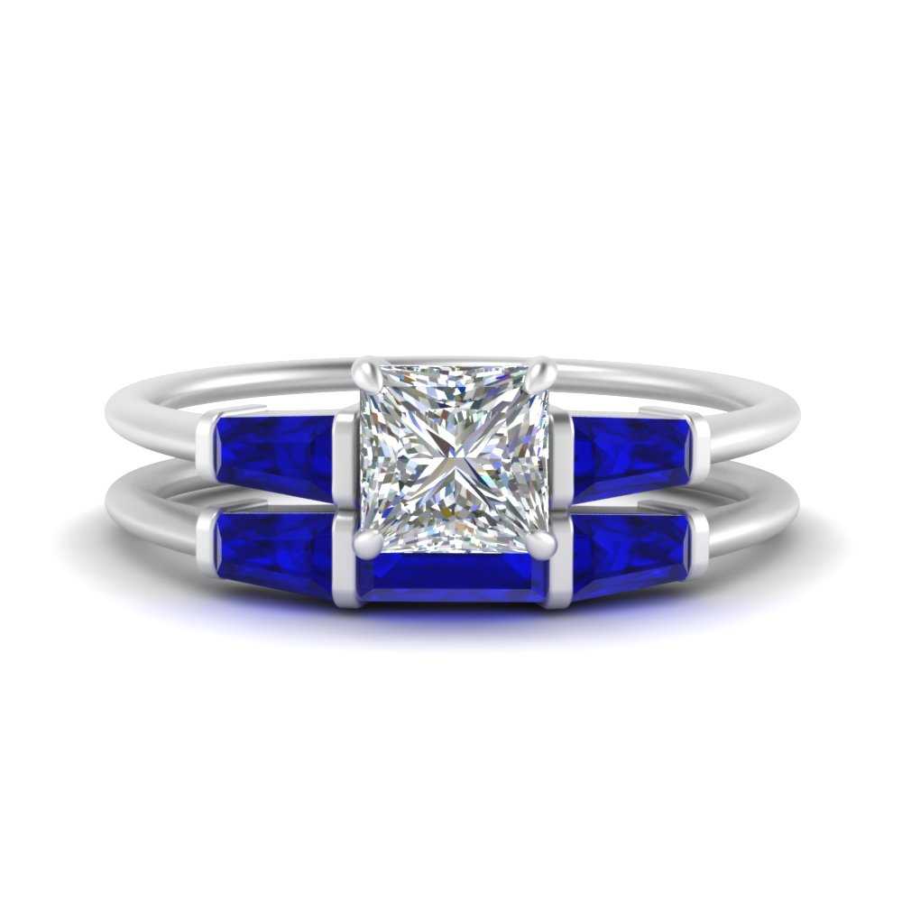 princess-cut-bar-set-sapphire-ring-with-matching-3-baguette-wedding-band-in-FDENS100PRGSABL-NL-WG
