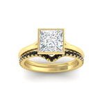 Load image into Gallery viewer, princess-cut-bezel-solitaire-ring-with-black-diamond-band-in-yellow-gold-FD11229PRGBLACKANGLE5-NL-YG_7b922f56-ffa2-48db-a742-9fe2b56433c3.jpg?v=1758702946
