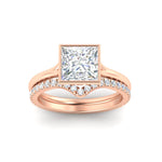 Load image into Gallery viewer, princess-cut-bezel-solitaire-ring-with-diamond-band-in-rose-gold-FD11229PRANGLE5-NL-RG.jpg?v=1758702874
