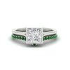 Load image into Gallery viewer, princess-cut-bezel-solitaire-ring-with-emerald-band-in-white-gold-FD11229PRGEMGR-NL-WG_5c946940-c932-48ed-8cb5-1240b08978ee.jpg?v=1758702946