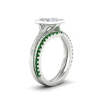 Load image into Gallery viewer, princess-cut-bezel-solitaire-ring-with-emerald-band-in-white-gold-FD11229PRGEMGRANGLE2-NL-WG_3e8054f5-2804-45b4-80c4-be2adb41d0fb.jpg?v=1758702946
