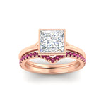 Load image into Gallery viewer, princess-cut-bezel-solitaire-ring-with-pink-sapphire-band-in-rose-gold-FD11229PRGSADRPIANGLE5-NL-RG_0bad38b7-8c9b-435b-ba74-a716b3335299.jpg?v=1758702946
