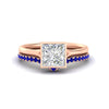 Load image into Gallery viewer, princess-cut-bezel-solitaire-ring-with-sapphire-band-in-rose-gold-FD11229PRGSABL-NL-RG_0787b95b-35d8-4cb5-8199-2581c47a8ddc.jpg?v=1758702946