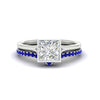Load image into Gallery viewer, princess-cut-bezel-solitaire-ring-with-sapphire-band-in-white-gold-FD11229PRGSABL-NL-WG_fb49f44f-7922-481f-a30a-d4832791c77d.jpg?v=1758702945