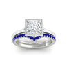 Load image into Gallery viewer, princess-cut-bezel-solitaire-ring-with-sapphire-band-in-white-gold-FD11229PRGSABLANGLE5-NL-WG_041f0e0d-7fcd-44c0-9d56-be21b55af00f.jpg?v=1758702946