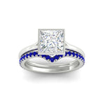 Load image into Gallery viewer, princess-cut-bezel-solitaire-ring-with-sapphire-band-in-white-gold-FD11229PRGSABLANGLE5-NL-WG_041f0e0d-7fcd-44c0-9d56-be21b55af00f.jpg?v=1758702946
