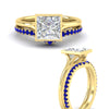 Load image into Gallery viewer, princess-cut-bezel-solitaire-ring-with-sapphire-band-in-yellow-gold-FD11229PRGSABLANGLE3-NL-YG_f6328878-514f-4082-b9e8-5ca8d62e7d60.jpg?v=1758702946