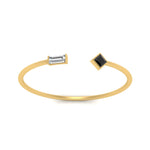 Load image into Gallery viewer, Princess Cut And Baguette Stacking Thin Ring
