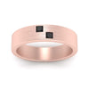 Load image into Gallery viewer, princess-cut-black-diamond-brush-finish-wedding-band-in-rose-gold-FDM10319GBLACKANGLE5-NL-RG.jpg